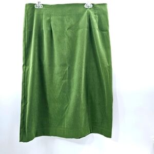 Briggs Women's 16P Green, A-line ,Pleated Suede Look, Business Casual Skirt